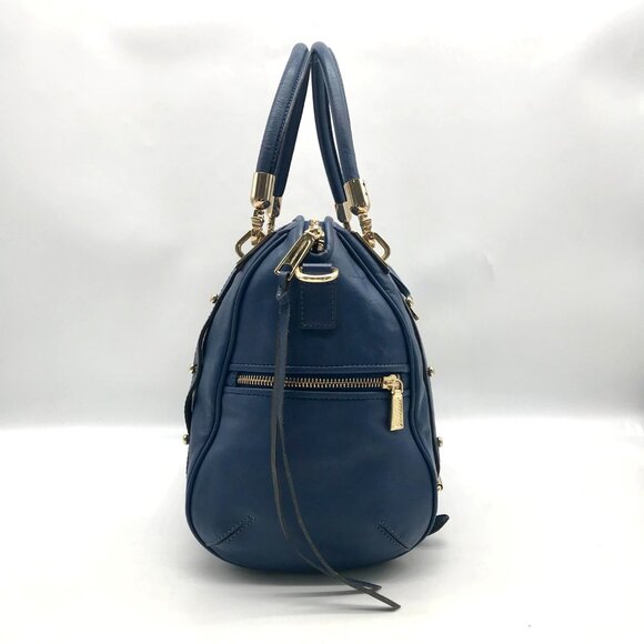 Rebecca Minkoff Blue Leather Cupid Satchel Bag - Picture 4 of 12